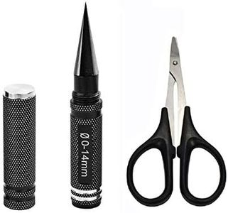 ShareGoo Universal 0-14mm RC Reamer Hole Puncher with Sleeve & Curved Scissors Tool Drills Set for RC Body Shell RC Car Truck Tank Drone (Black)