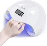 Brille Bee SUN 5 LED UV Nail Lamp, 48W Professional Nail Dryer with 4 Timers, LCD Display, Automatic Sensor