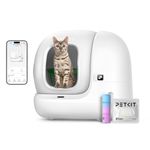 PETKIT PuraMax 2 Automatic Self-Cleaning Cat Litter Box, with Anti-Leakage New Cylinder and Waterproof Litter Pad Max, 2.4G WiFi App Control Scoop-Free, Basic Bundle Includes N50 2.0 & Trash Bags