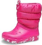 Crocs Unisex Child Classic Neo Puff Boot | Winter Boots, Candy Pink, 6 Big Kid