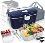COZYEXPERT Electric Lunch Box 80W Food Warmer Heater 12V 24V 110V Heated Lunch Boxes for Adults for Car/Truck Portable Food Heating Boxes with 1.8L 304 SS Container