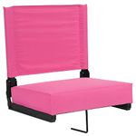 Flash Furniture XU-STA-PK-GG: Grandstand Comfort-500 Lb. Rated Stadium Chair W/Handle & Ultra-Padded Seat, Pink, 1 Pack