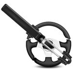 GADLANE Twin Bar Steering Wheel Lock - Car Lock Anti-Theft Device, Car Steering Lock Suitable Car Security for Car, Van & Caravan with 2 Keys - Strong Car Lock Steering Wheel (Black)