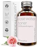 Poppy Austin's Huge 100% Pure Organic Rose Water Facial Toner 120ml / 4 Fl Oz - Vegan, Alcohol-Free & Cruelty-Free Rosewater Toner For Face - Triple Purified Eau De Rose For All Skin Types