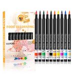 Food Coloring Markers Gourmet Writer Food Cake Decorator Pens,Edible Pigment Pen for Cakes and Cookies,Assorted Colors,Set Of 10