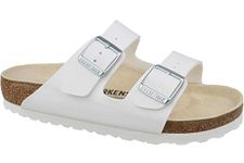 Birkenstock Unisex Arizona BirkoFlor Sandal (36 M EU, White)