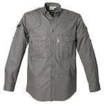 Tag Safari Shooter Shirt for Men Long Sleeve,100% Cotton,Sun Protection for Outdoor Adventures Olive