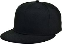 Lids Blank Full Court w/Colored Under Visor Fitted Cap Black/Royal Blue