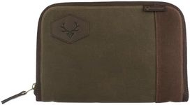 Evolution Outdoor Rawhide Series Waxed Canvas Pistol Case - 12" inch, Plaid Flannel Lining, Heavy Duty Padding, Soft Gun Case, Antique Brass Zipper
