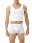 Underworks FTM Extreme Tri-Top Chest Binder Top 983, White, X-Large