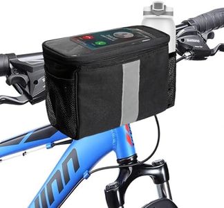 MattiSam Bike Handlebar Bag, Bike Basket with | Mesh Pocket - Cold & Warm Insulation - Reflective Strap - Touchable Transparent Phone Pouch | Bicycle Front Bag, Bike Pouch for Cycling, Women, Cruisers