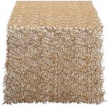 DII CAMZ38207 16" x 10' Table Runner Roll Gold Sequin