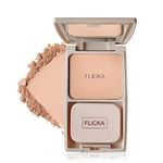 FLiCKA Dap & Dance Compact Pressed Powder For Face| Flawless, Weightless, Waterproof Matte Finish Powder| Enriched With Jojoba Oil| 03 Caramel, 10g