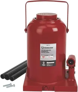 Strongway 50-Ton Hydraulic Bottle Jack with Welded Base