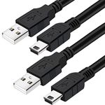 VOTY Mini-USB Cable,2Pack 10ft USB 2.0 Type A to Mini-B Charging Cord for Gopro Hero 3+ Hero4,Garmin Nuvi,PS3 Controller Charger,MP3 Player,Dash Cam,Canon Digital Camera,SatNav,Playstation 3,PDA Data