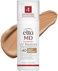 EltaMD UV Restore Tinted Face Sunscreen, SPF 40 Tinted Mineral Sunscreen for Sun Damaged Skin Repair, Zinc Oxide Sunscreen Formula, 1.7oz Pump