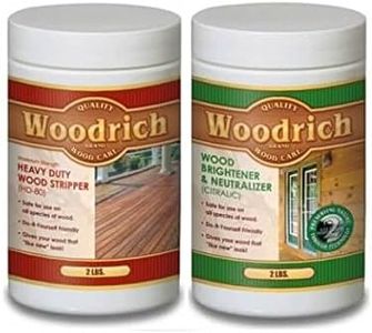 Heavy Duty Wood Stripper and Wood Cleaner Kit for Wood Decks, Wood Fences, Wood Siding, and Log Cabins - HD80 & Citralic Restoration Kit - Woodrich Brand - Covers up to 750 Square Feet - Easy to Use