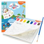 YPLUS Paint with Water Books for Toddler, Watercolor Coloring Paper for Kids Ages 1-3, 2-4, All-in-One Magic Book Art Craft Gift for Drawing - Traffic Theme