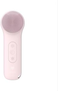 Riki Radiant Electric Silicone Face Scrubber - 2-in-1 Facial Rotating Vibrating Exfoliating Brush - Waterproof & Portable, Rechargeable, for Cleaning, Exfoliation, Massage, for Men & Women (Pink)