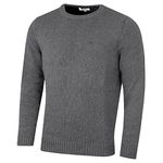 Calvin Klein Mens Chunky Crew Neck Sweater - Grey Marl - L