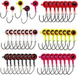 Bombite 40pack Crappie Jig Heads,Cr