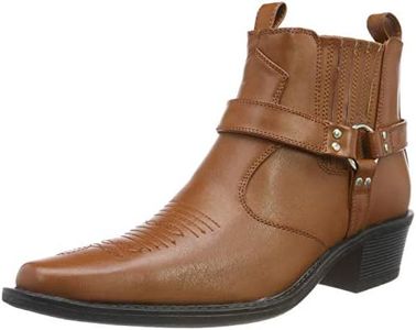MENS US BRASS TAN ANKLE HARNESS BOOTS SIZE UK6 – 12 EASTWOOD M183BT KD-UK 9 (EU 43)