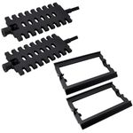 Criditpid 40256 & 40257 Shaker Grate Frame Kit for US Stove Hot Blast 1300, 1500, 1537G, 1537M, 1557M, Ashley 22AF, Vogelzang Norseman 1500, 2500 Wood Coal Furnaces. (2 Pairs)