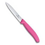 Victorinox Swiss Made Stainless Steel Swiss Classic Paring Knife, Kitchen Tools & Items, 10 cm, Straight Edge, Pink | Multipurpose Knife 6.7706.L115