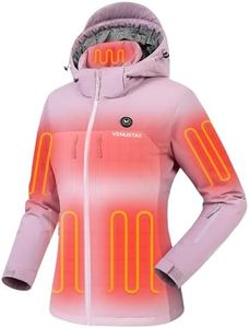 Venustas Women's Heated Utility Jacket with 12V Battery, MaxHeat 140°F, Softshell Winter Electric Heating Coat