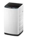 Midea MLTW09M1BWW Portable Washer with 6 Cycles, Drum Clean, Quick, Stainless Steel Tub, Transparent Lid, LED Display Washing Machine, White