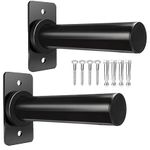 Wall Mounted Weight Plate Holder, Fit 2inch Olympic Weight Plates, Max Weight Capacity 275 lb, Heavy Iron Construction, Mounting Hardware Included (2pcs-Black)