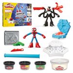 Play-Doh Marvel Spider-Man Launch & Slice Battle Playset with 2 Bendy Action Figures and 7 Accessories, Imagination Toys for Boys & Girls 4 Years & Up