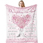 Daughter in Law Gifts, Gifts for Daughter in Law Blanket 150x130CM, Daughter in Law Birthday Gifts for Future Daughter in Law Wedding Gifts Unique, Best Daughter in Law Gifts from Mother in Law