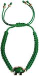 PRODUCTMINE® Elephant Evil Eye Bracelet Adjustable Wristband Handmade Friendship Brand For Girls, Men, Boys And Women Gift - Green Color, Adjustable, Nylon, no gemstone