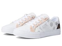 GUESS Women's Loven Sneaker, White/Pink 680, 6 UK