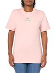 Lacoste Regular Fit Short Sleeve Crew Neck Tee Shirt W/Small Croc Graphic on The Front of The Chest, Rosebud Pink, Large