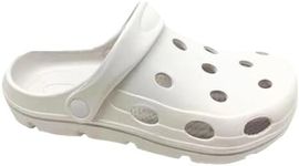 Ladies Summer Womens Slip On Garden Pool Nursing Beach Clog Mule Sandals Size White-Cutout Clogs 6