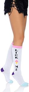 Leg Avenue 5620-10122 Lick Me Knee Socks, O/S, Multicolor