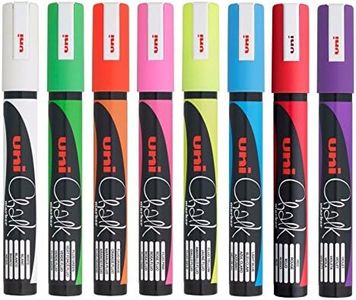 Uni-Ball PWE-5M Chalk Marker Pen Art Marker - Set of 8-1 of Each Colour