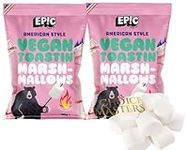 Vegan Marshmallows | American Style Epic Vegan Extra Large Toasting Marshmallows - Gluten Free - 2 Packs of 200g