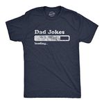 Mens Dad Jokes Loading Tshirt Funny Fathers Day Papa Novelty Graphic Tee Mens Funny T Shirts Dad Joke T Shirt for Men Funny Meme T Shirt Novelty Tees for Navy XL