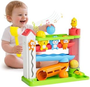 Ussybaby Toddler Musical Toys for 1+ Years Old Boy,Motor Skills Developmental Baby Toy 12-18 Months,Bilingual Toddler Learning Ball Drop Toy, Birthday Gift Toys for 1 2 Year Old Boys & Girls(Green)