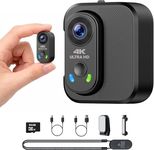 CAMWORLD 4K Body Camera with 64GB Card, Mini Thumb Action Camera WiFi Magnetic Mount, EIS Stabilization Hands-Free POV Camera with Charging Case for Vlogging/Cycling/Skiing/Travel