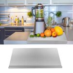 Zocipro Stainless Steel Chopping Board, Heavy Duty Cutting Boards for Kitchen with Counter Lip, Food Grade Metal Chopping Board for Meat, Vegetable, Fruit, Cheese, Baking, Pastry (15.7x11.8in)