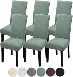Fuloon Stuhlhussen 6er set,Universal Stretch Stuhlbezug Moderne Stuhlüberzug Elastische Abnehmbar Waschbar Bezüge für Esszimmerstühle Schwingstuhl