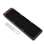 Copper Radiator UPC Water Cool System,120mm/240mm/360mm/480mm Heat Sink,G1/4 Thread Noiseless Computer Water Cooling Liquid Heat Exchanger Fast Heat Dissipation Water Row Pipe Heat Sink(360mm)