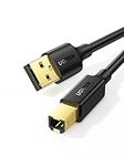 UGREEN Printer Cable USB 2.0 A Male to B Male Cord USB A to B Cable High Speed Scanner Cord Compatible with Brother, HP, Canon, Lexmark, Dell, Epson, Xerox, Piano, DAC and More, 3 Meters