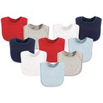 Luvable Friends 10-Piece Baby Bibs, (Colors May Vary)