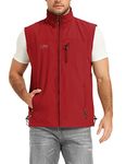 Flygo Mens Summer Outdoor Lightweight Travel Work Fishing Hiking Vest Jacket (Large, 01 Red)