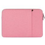 Chelory Laptop Sleeve Bag Compatible for 17 Inch HP Lenovo Asus Acer Dell Notebook Ultrabook Chromebook, Shockproof Computer Protective Cover Carrying Case Handbag with Pocket, Pink